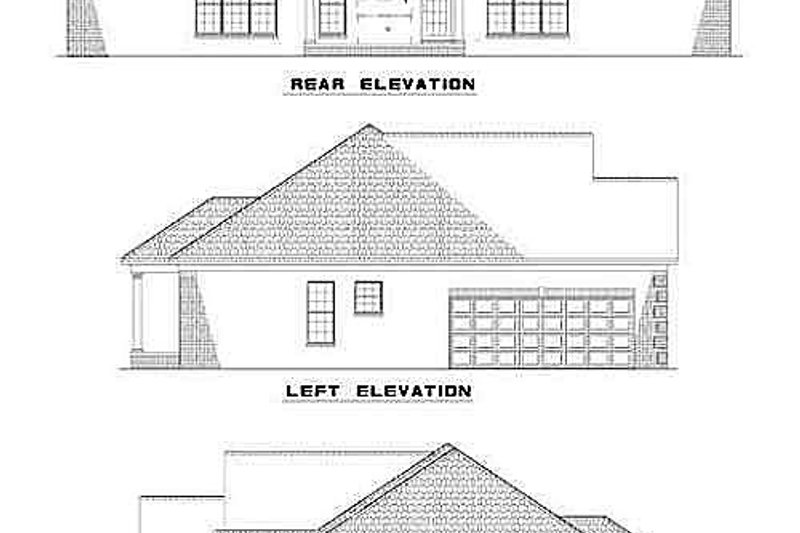 Dream House Plan - Exterior - Rear Elevation for European House Plan #17-1111 - 4 bed, 3 bath