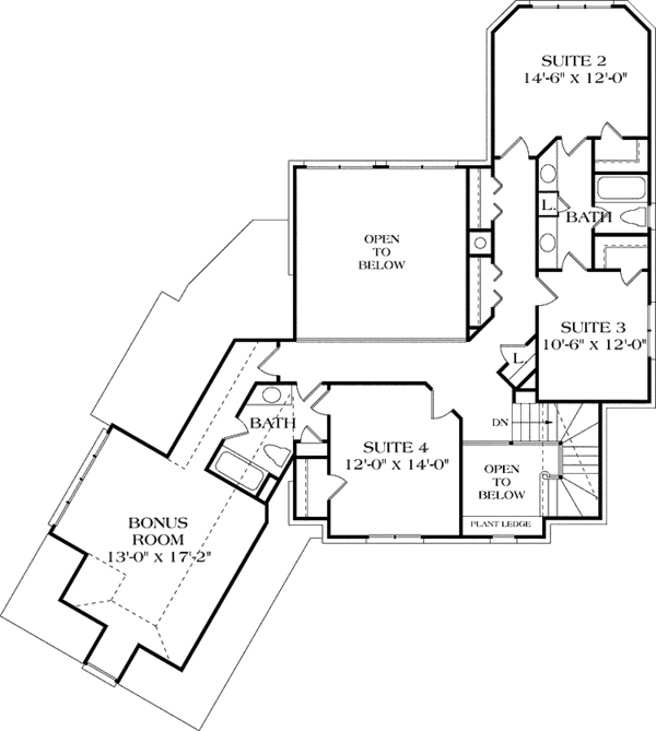Home Plan - Country Floor Plan - Upper Floor Plan #453-269