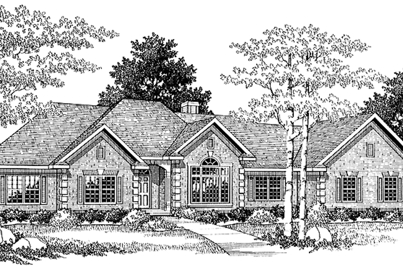 Home Plan - Mediterranean Exterior - Front Elevation Plan #70-1327