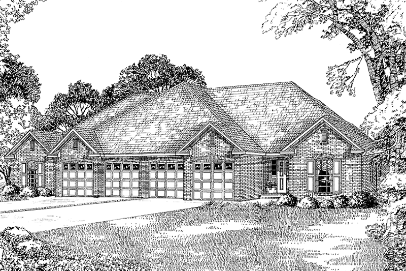 Dream House Plan - Ranch Exterior - Front Elevation Plan #17-2786