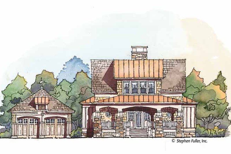 Architectural House Design - Craftsman Exterior - Front Elevation Plan #429-427