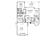 Mediterranean Style House Plan - 2 Beds 2 Baths 1404 Sq/Ft Plan #930-386 