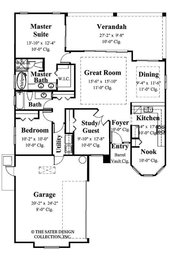 House Plan Design - Mediterranean Floor Plan - Main Floor Plan #930-386
