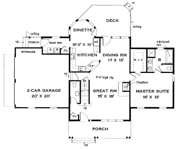 Home Plan - Country Floor Plan - Main Floor Plan #456-75