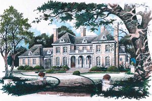 Dream House Plan - Exterior - Front Elevation for Classical House Plan #429-145 - 4 bed, 3 bath