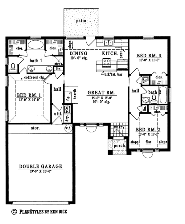 Home Plan - European Floor Plan - Main Floor Plan #42-454