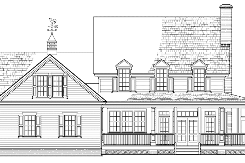 Dream House Plan - Exterior - Rear Elevation for Country House Plan #137-319 - 4 bed, 3.5 bath