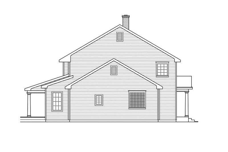 Home Plan - Exterior - Other Elevation for Colonial House Plan #124-287 - 6 bed, 3.5 bath