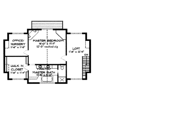 Dream House Plan - Country Floor Plan - Upper Floor Plan #980-4