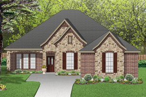 European Exterior - Front Elevation Plan #84-567