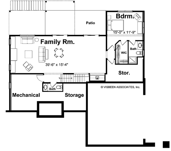 Home Plan - European Floor Plan - Lower Floor Plan #928-89