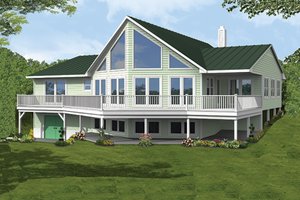 Country Exterior - Rear Elevation Plan #1061-12