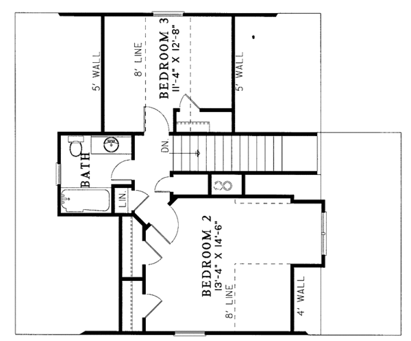 House Plan Design - Craftsman Floor Plan - Upper Floor Plan #17-3154