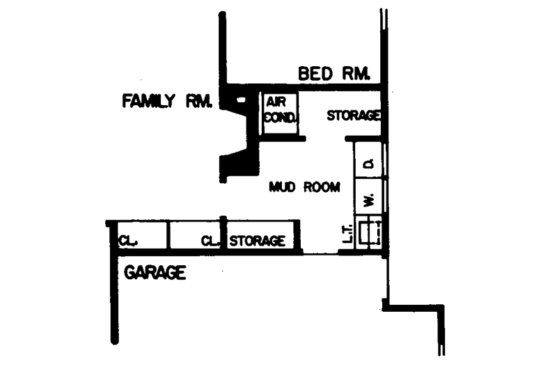 Home Plan - Floor Plan - Other Floor for Ranch House Plan #72-494 - 4 bed, 2 bath