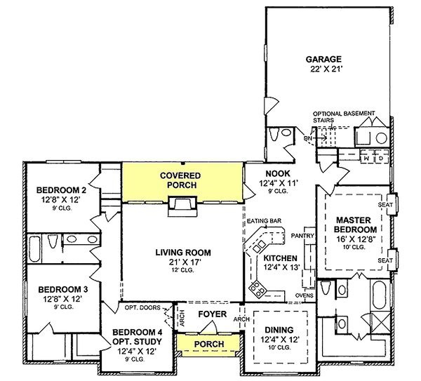 Home Plan - Traditional house plan style, floorplan
