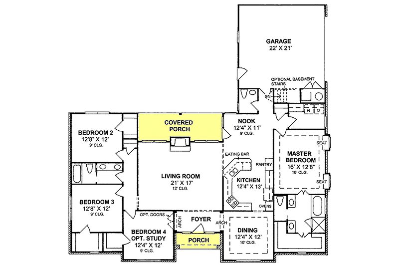 Home Plan - Traditional house plan style, floorplan