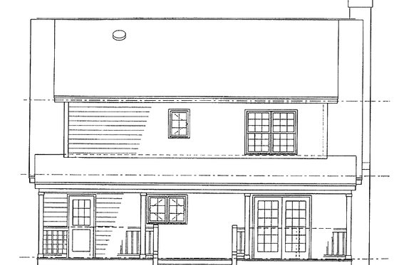 Exterior - Rear Elevation for Country House Plan #929-211 - 2 bed, 2 bath