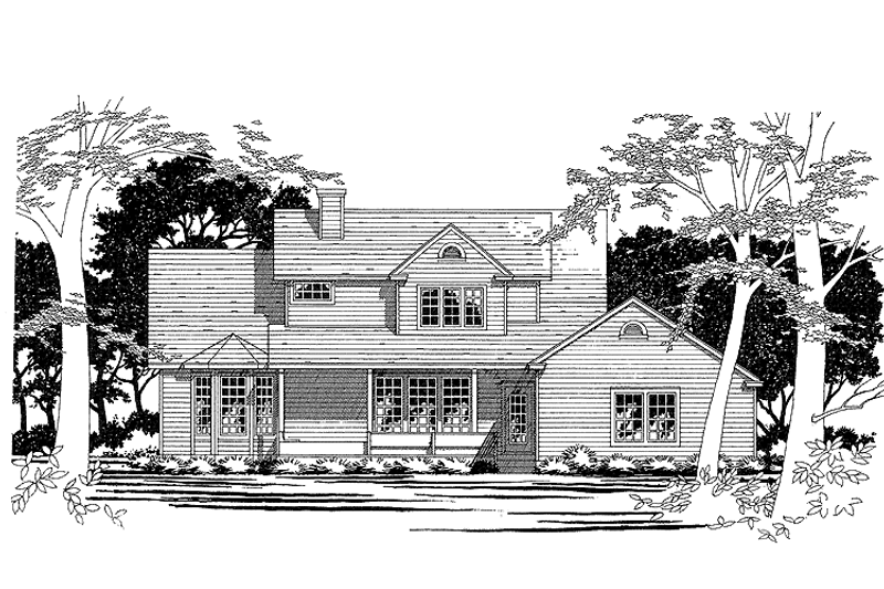 Dream House Plan - Exterior - Rear Elevation for Country House Plan #472-220 - 3 bed, 2.5 bath