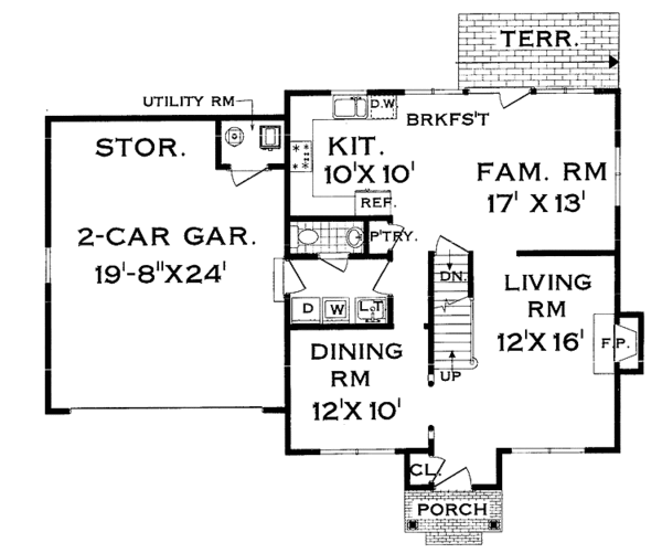 Dream House Plan - Colonial Floor Plan - Main Floor Plan #3-273