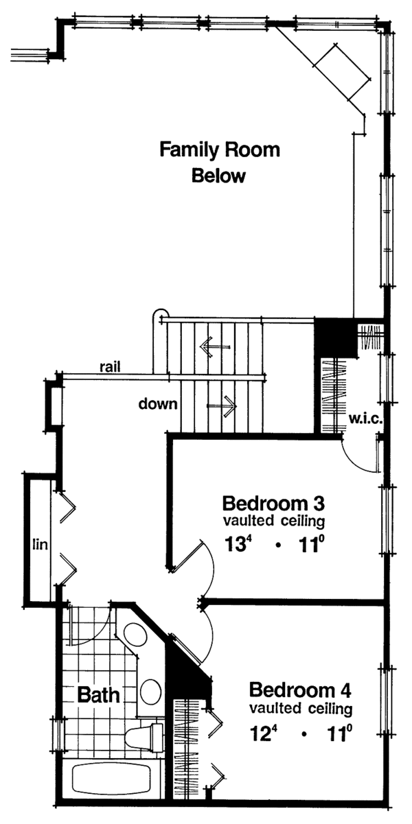 Dream House Plan - Mediterranean Floor Plan - Upper Floor Plan #417-503