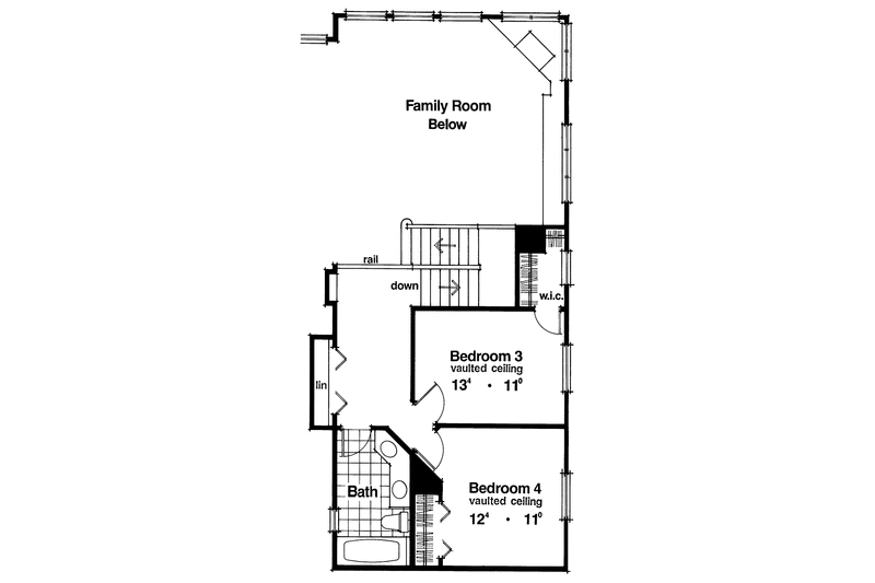 Home Plan - Floor Plan - Upper Floor for Mediterranean House Plan #417-503 - 4 bed, 4 bath