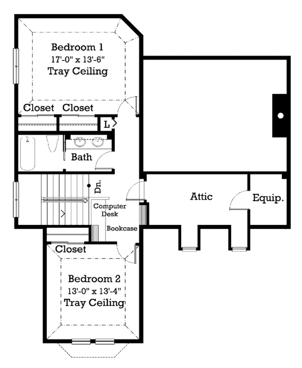 Home Plan - Country Floor Plan - Upper Floor Plan #930-207
