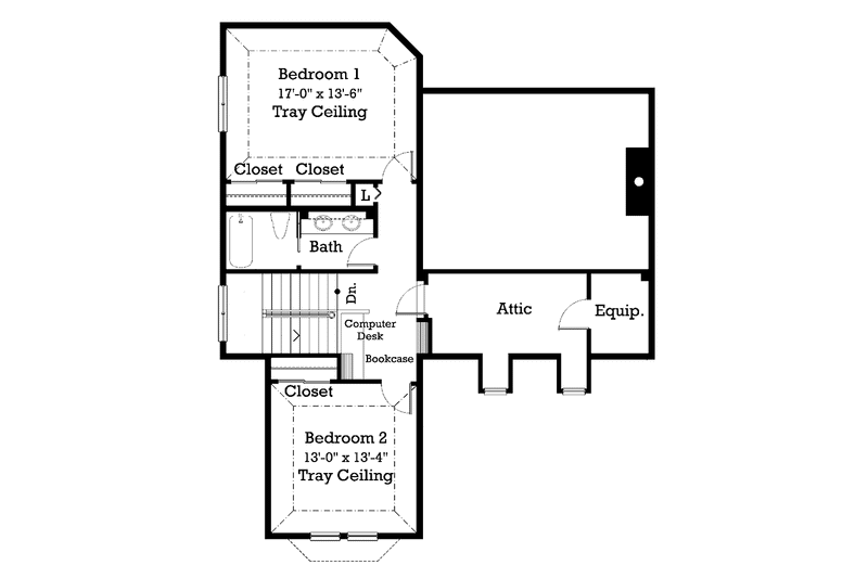 Home Plan - Floor Plan - Upper Floor for Country House Plan #930-207 - 3 bed, 2.5 bath