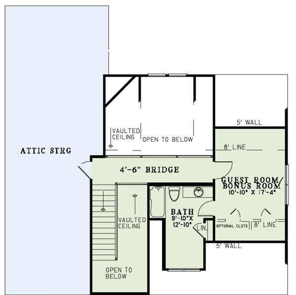 Home Plan - Country Floor Plan - Upper Floor Plan #17-3349