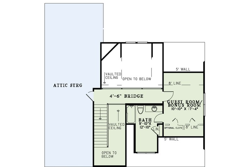 Home Plan - Floor Plan - Upper Floor for Country House Plan #17-3349 - 4 bed, 4 bath