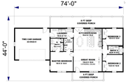 Farmhouse Style House Plan - 3 Beds 2 Baths 1500 Sq/Ft Plan #44-274 