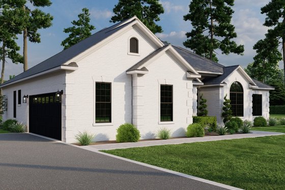 Exterior - Front Elevation 4 for Traditional House Plan #17-1040 - 4 bed, 3 bath