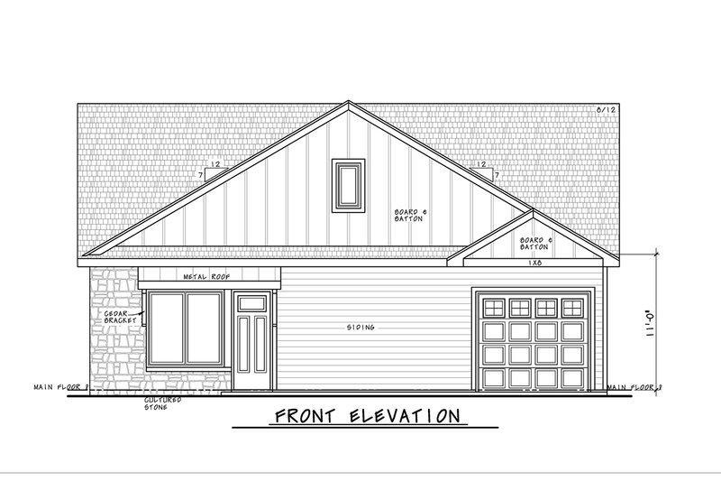 Architectural House Design - Exterior - Front Elevation 3 for Modern House Plan #20-2631 - 1 bed, 1 bath