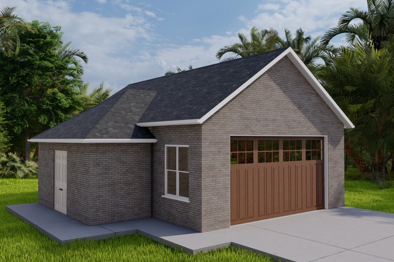 Home Plan - Exterior - Rear Elevation for European House Plan #1060-166, 1 bath