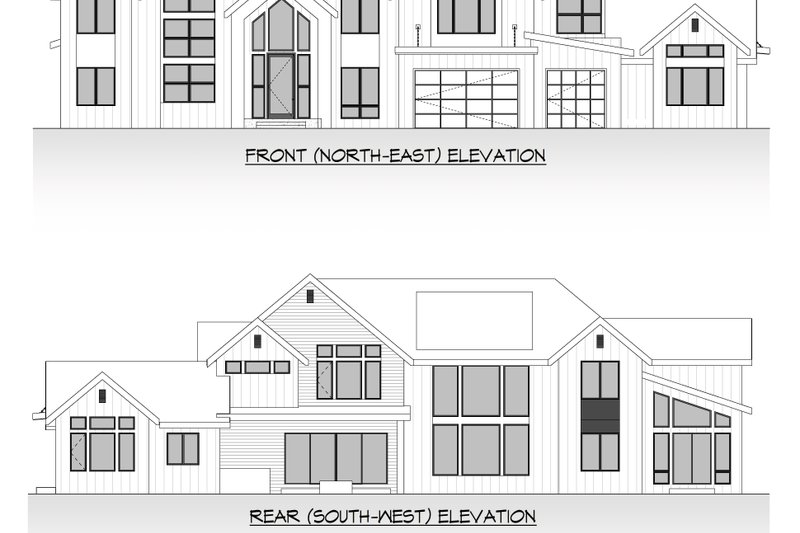 House Blueprint - Exterior - Front Elevation 3 for Farmhouse House Plan #1066-306 - 4 bed, 5 bath