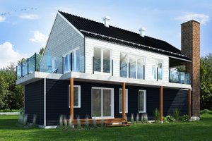 Exterior - Rear Elevation for Contemporary House Plan #23-2648 - 3 bed, 2.5 bath