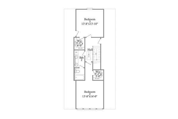 Traditional Floor Plan - Upper Floor Plan #69-399