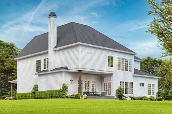 Exterior - Rear Elevation 2 for Craftsman House Plan #54-694 - 5 bed, 4 bath