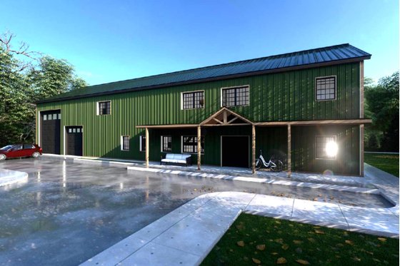 Exterior - Other Elevation 3 for Barndominium House Plan #1107-33 - 4 bed, 2.5 bath