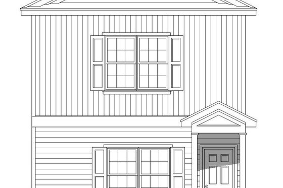 Exterior - Front Elevation 3 for Contemporary House Plan #932-158 - 2 bed, 2.5 bath