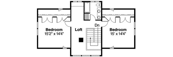 Cottage Floor Plan - Upper Floor Plan #124-524