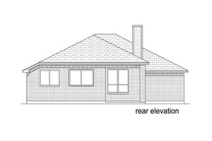 Exterior - Rear Elevation for Traditional House Plan #84-326 - 4 bed, 2 bath