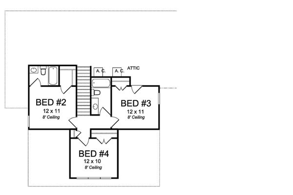 Home Plan - Traditional Floor Plan - Upper Floor Plan #513-2171