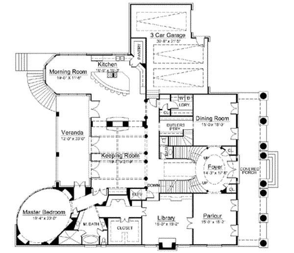 Southern Style House Plan - 4 Beds 4 Baths 5729 Sq/Ft Plan #119-225 ...