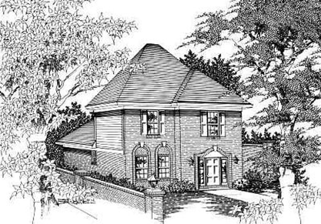 Exterior - Front Elevation 2 for Colonial House Plan #329-210 - 3 bed, 2 bath