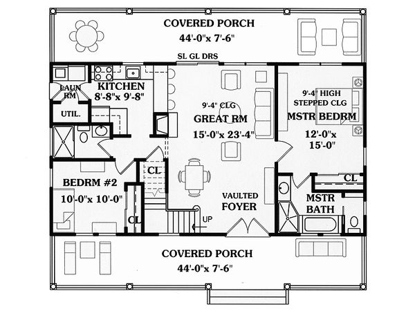 Country Floor Plan - Main Floor Plan #456-11