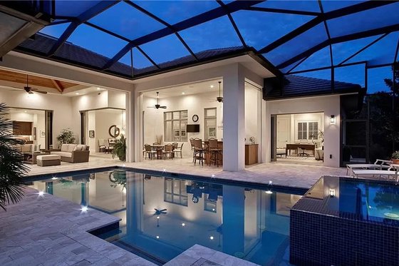 Exterior - Rear Elevation for Contemporary House Plan #548-34 - 4 bed, 4.5 bath