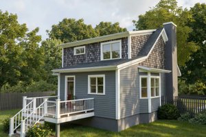 Exterior - Front Elevation 4 for Bungalow House Plan #79-314 - 3 bed, 2.5 bath