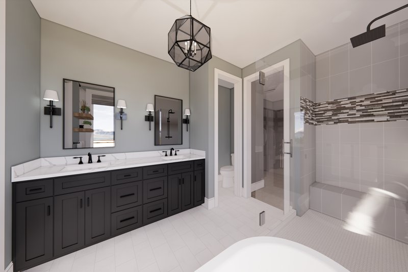 Home Plan - Interior - Master Bathroom 1 for Farmhouse House Plan #51-1569 - 3 bed, 3 bath