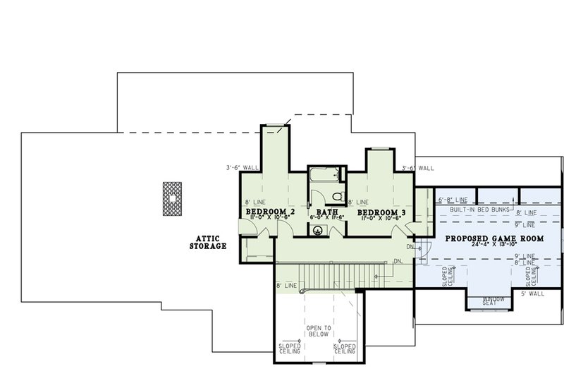 Dream House Plan - Floor Plan - Upper Floor for Traditional House Plan #17-2851 - 3 bed, 2.5 bath