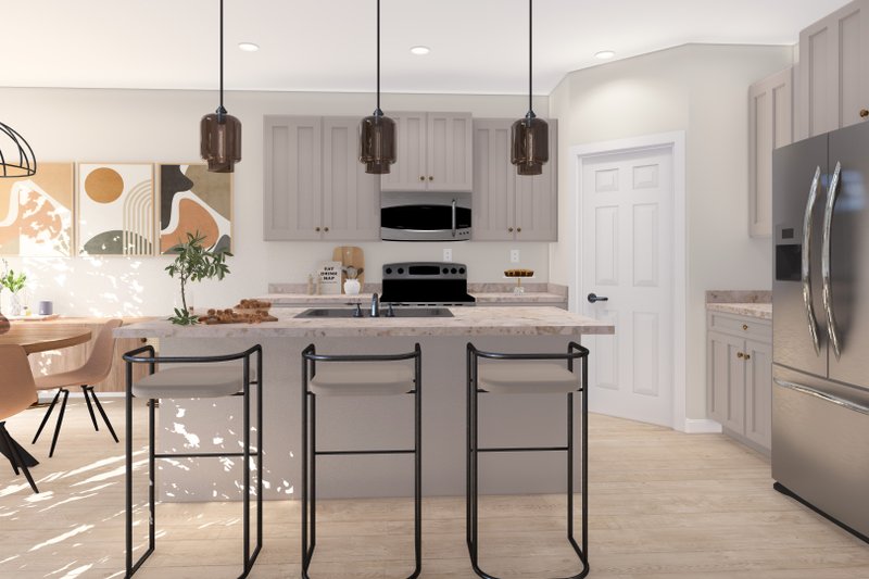 House Blueprint - Interior - Kitchen for Ranch House Plan #1060-337 - 2 bed, 4 bath